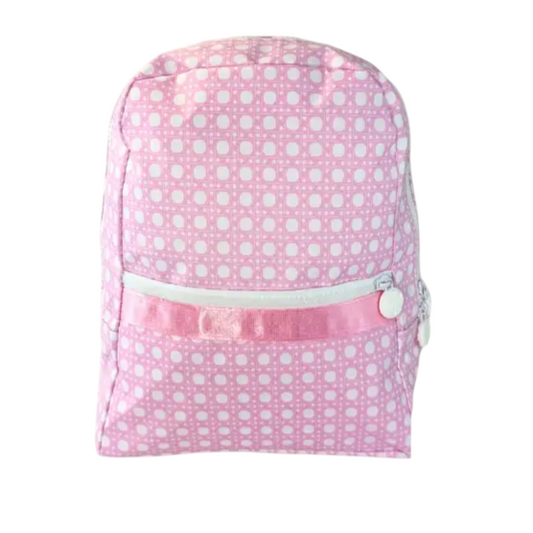 Pink Bungalow Small Backpack (Glossy)