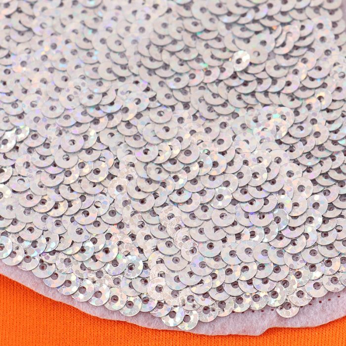 Sequin Orange Clemson Sweatshirt