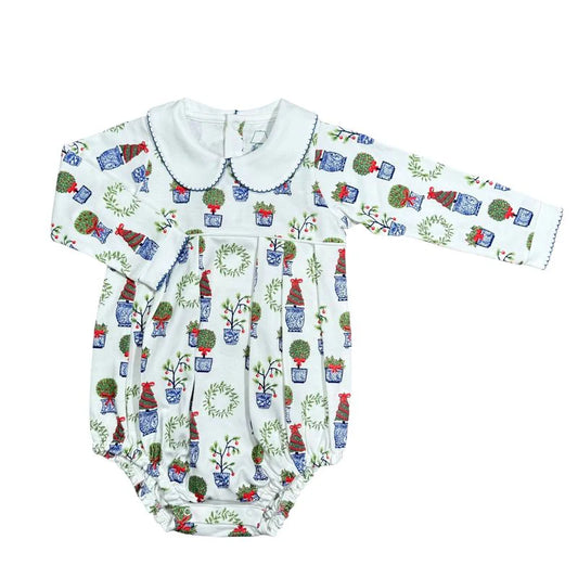 Christmas Topiaries Long Sleeve Bubble