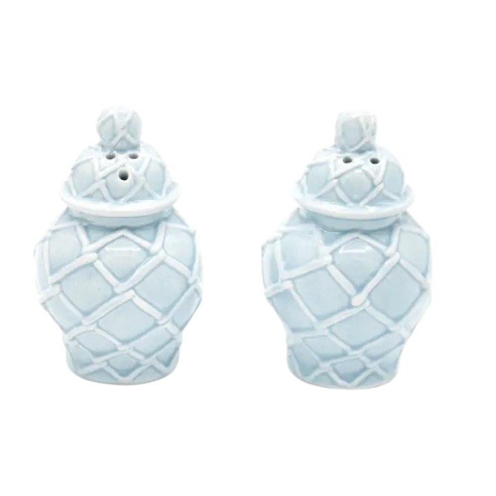 Light Blue Ginger Jar Salt & Pepper Shakers