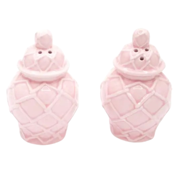 Pink Ginger Jar Salt & Pepper Shakers