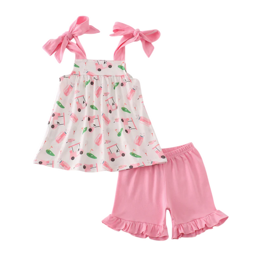 Pink Golf Print Set