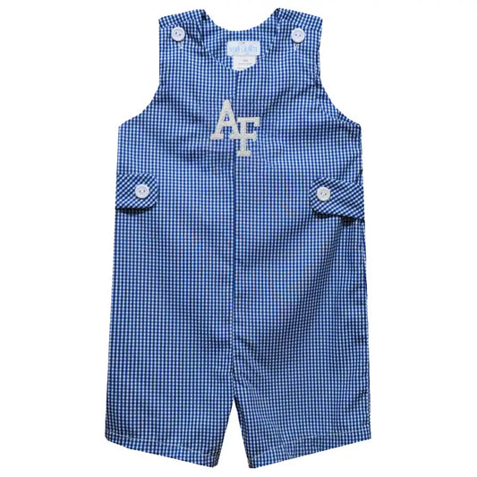 Airforce Falcons Embroidered Royal Gingham Boys Jon Jon